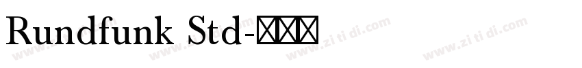 Rundfunk Std字体转换